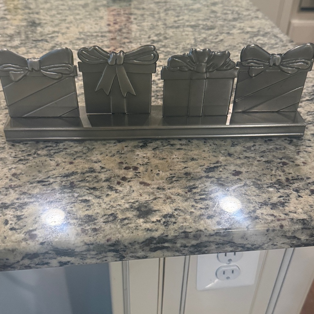 Hallmark Pewter Gift Box Card Holder